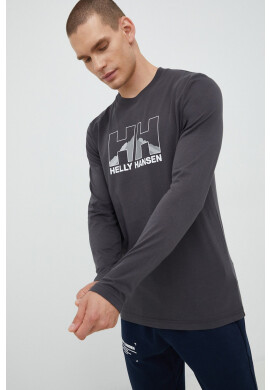 Helly Hansen Блуза с дълги ръкави в сиво с принт - Pepit.bg