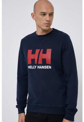 Helly Hansen Памучен суичър в тъмносиньо с изчистен дизайн - Pepit.bg