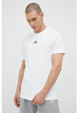 Helly Hansen Памучна тениска YU PATCH T-SHIRT в бяло с апликация 53391 - Pepit.bg