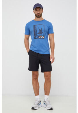 Helly Hansen Памучна тениска в синьо с принт - Pepit.bg