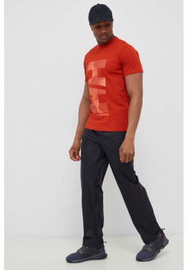 Helly Hansen Памучна тениска в оранжево с принт - Pepit.bg