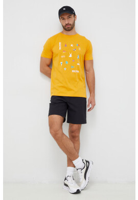 Helly Hansen Памучна тениска в оранжево с принт - Pepit.bg