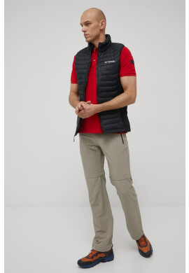 Helly Hansen Памучна тениска с яка в червено с принт - Pepit.bg