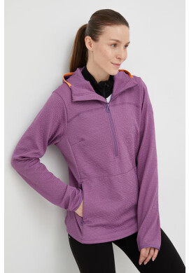 Helly Hansen Спортен суичър Powderqueen в лилаво с качулка с изчистен дизайн - Pepit.bg