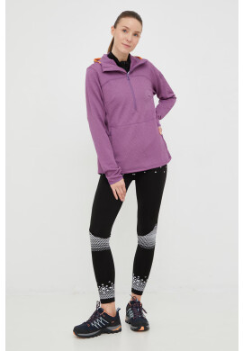 Helly Hansen Спортен суичър Powderqueen в лилаво с качулка с изчистен дизайн - Pepit.bg