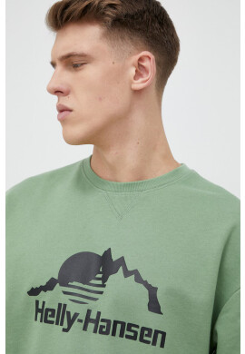 Helly Hansen Суичър в зелено с принт - Pepit.bg