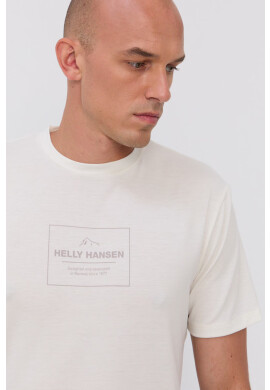 Helly Hansen Тениска в кремаво с принт - Pepit.bg