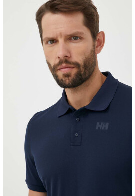 Helly Hansen Тениска с яка в тъмносиньо с принт - Pepit.bg