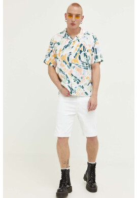 Hollister Co. Дънков къс панталон в бяло - Pepit.bg