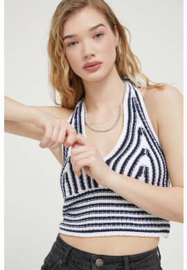 Hollister Co. Памучен топ в тъмносиньо - Pepit.bg