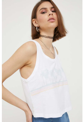 Hollister Co. Памучен топ в бяло - Pepit.bg
