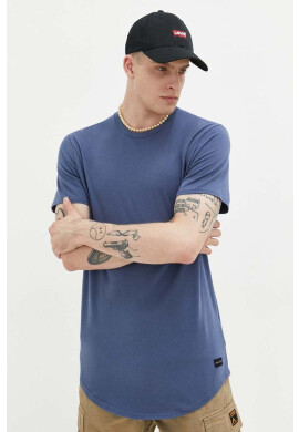 Hollister Co. Памучна тениска в синьо с изчистен дизайн - Pepit.bg