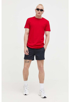 Hollister Co. Памучна тениска в червено с изчистен дизайн - Pepit.bg