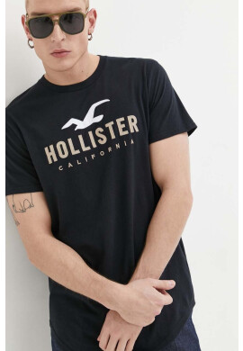 Hollister Co. Памучна тениска в сиво - Pepit.bg
