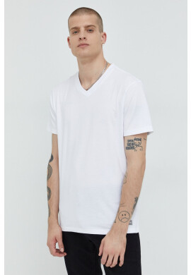 Hollister Co. Памучна тениска в бяло с изчистен дизайн - Pepit.bg