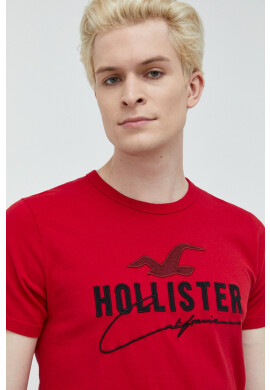 Hollister Co. Памучна тениска в зелено - Pepit.bg