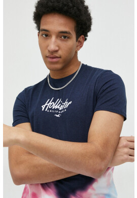 Hollister Co. Памучна тениска в синьо - Pepit.bg