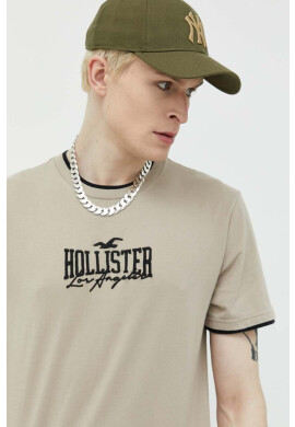 Hollister Co. Памучна тениска в черно - Pepit.bg