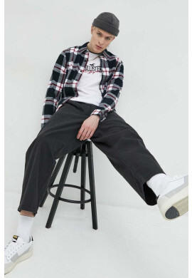 Hollister Co. Памучна тениска в бяло с апликация - Pepit.bg