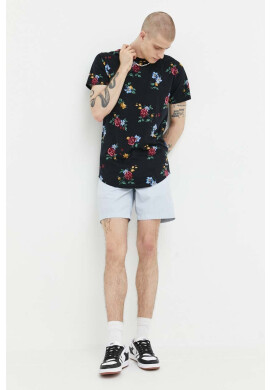 Hollister Co. Памучна тениска в черно с десен - Pepit.bg