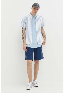 Hollister Co. Памучна тениска в синьо с изчистен дизайн - Pepit.bg