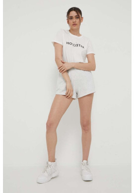 Hollister Co. Памучна тениска в бяло - Pepit.bg