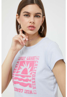 Hollister Co. Памучна тениска в синьо - Pepit.bg