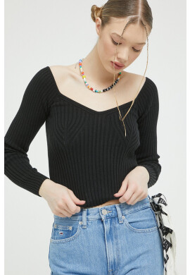 Hollister Co. Пуловер в черно - Pepit.bg