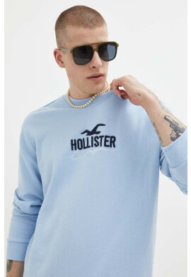 Hollister Co. Суичър в синьо с апликация - Pepit.bg