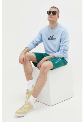 Hollister Co. Суичър в синьо с апликация - Pepit.bg
