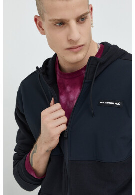 Hollister Co. Суичър в черно с качулка с изчистен дизайн - Pepit.bg