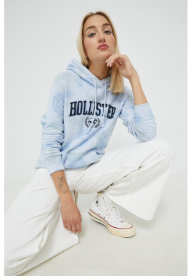 Hollister Co. Суичър в лилаво с качулка с апликация - Pepit.bg