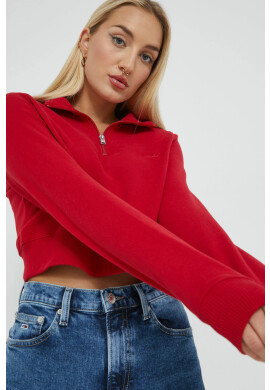 Hollister Co. Суичър в червено с изчистен дизайн - Pepit.bg