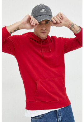Hollister Co. Суичър в червено с качулка с апликация - Pepit.bg