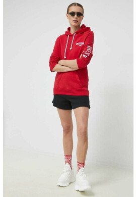 Hollister Co. Суичър в червено с качулка с апликация - Pepit.bg