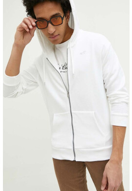 Hollister Co. Суичър в бяло с качулка с изчистен дизайн - Pepit.bg