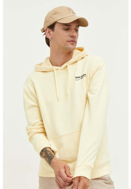 Hollister Co. Суичър в жълто с качулка с апликация - Pepit.bg