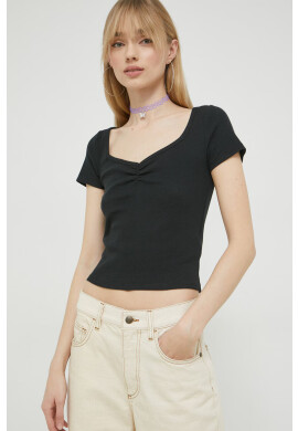 Hollister Co. Тениска в черно - Pepit.bg