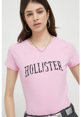 Hollister Co. Тениска в розово - Pepit.bg