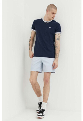 Hollister Co. Тениска в тъмносиньо с изчистен дизайн - Pepit.bg