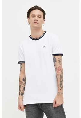 Hollister Co. Тениска в бяло с изчистен дизайн - Pepit.bg