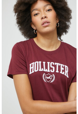Hollister Co. Тениска в бордо - Pepit.bg