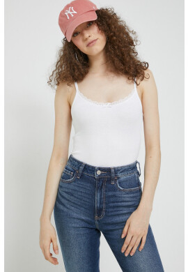 Hollister Co. Топ дамски в бяло - Pepit.bg