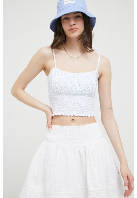 Hollister Co. Топ дамски в бяло - Pepit.bg