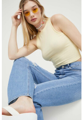 Hollister Co. Топ дамски в жълто - Pepit.bg