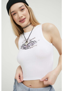 Hollister Co. Топ дамски в бяло - Pepit.bg
