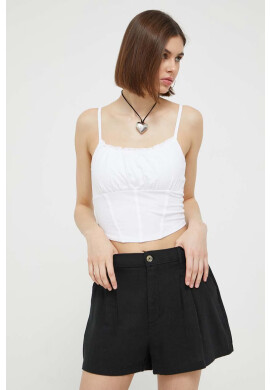Hollister Co. Топ дамски в бяло - Pepit.bg