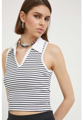 Hollister Co. Топ дамски в бяло - Pepit.bg