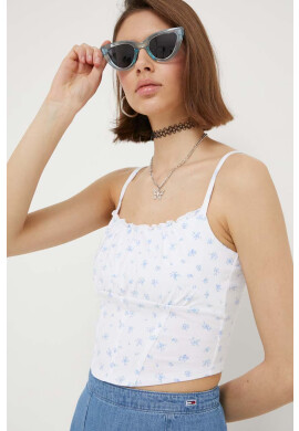 Hollister Co. Топ дамски в бяло - Pepit.bg