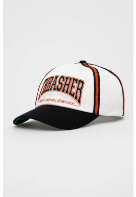 Huf Памучна шапка X Trasher в бяло с апликация - Pepit.bg